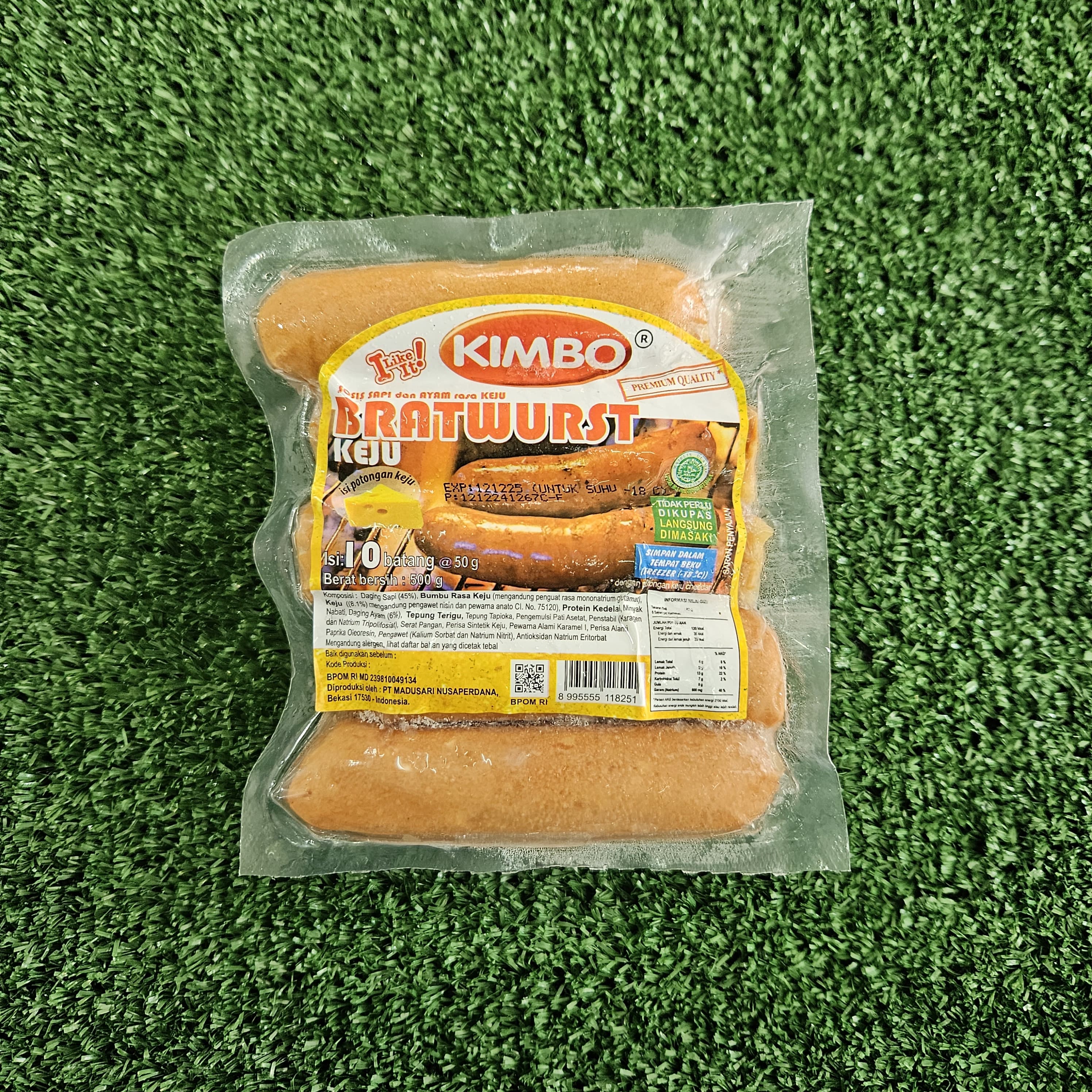 Kimbo bratwurst rasa keju