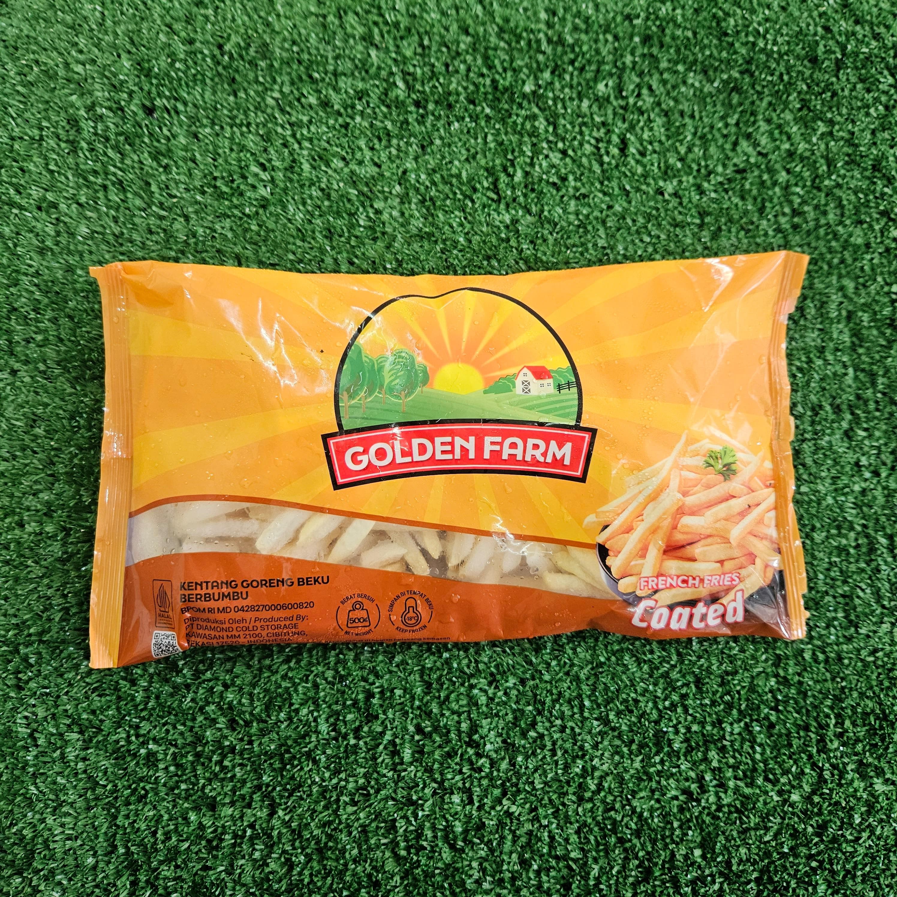 Golden farm french fries coated 