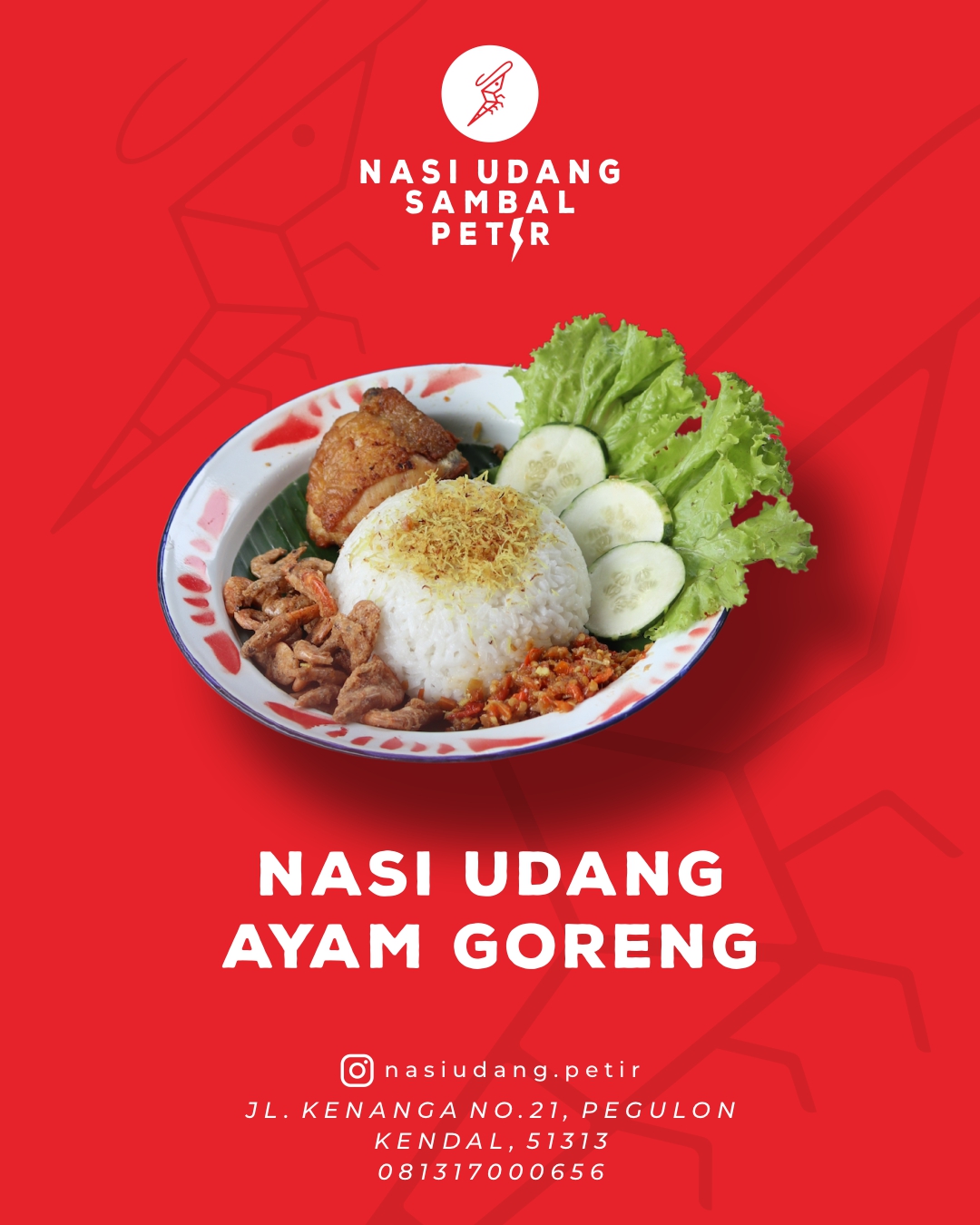Nasi Udang Ayam Goreng