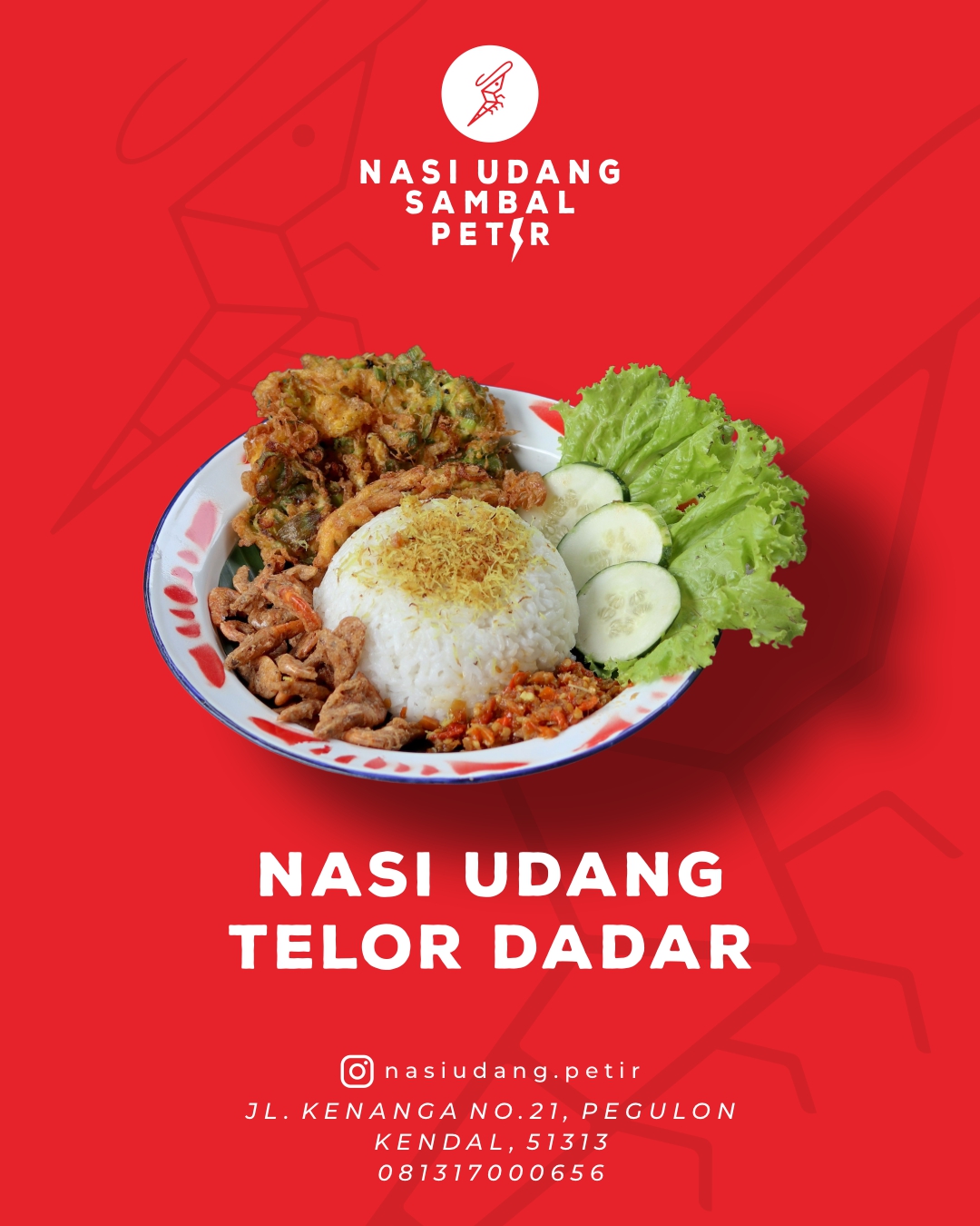 Nasi Udang Telur Dadar