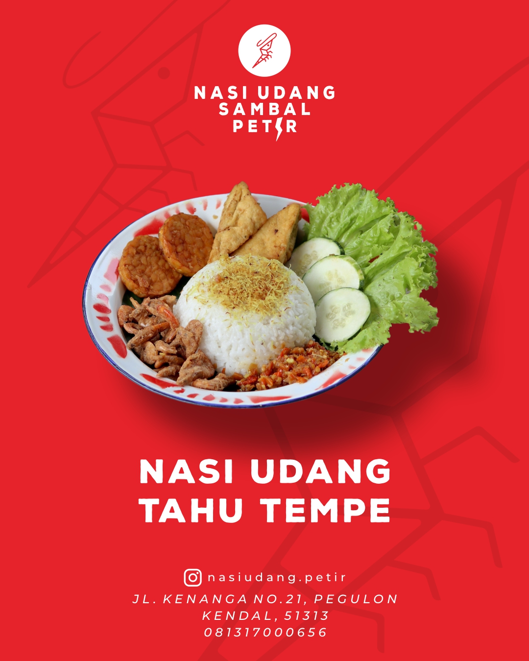 Nasi Udang Tahu Tempe